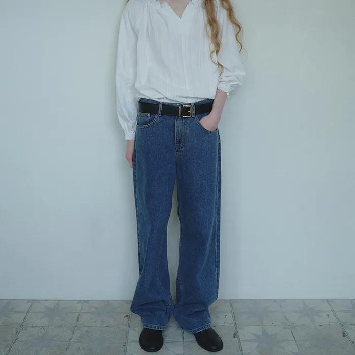 (2차) Vintage washed denim _ dark blue