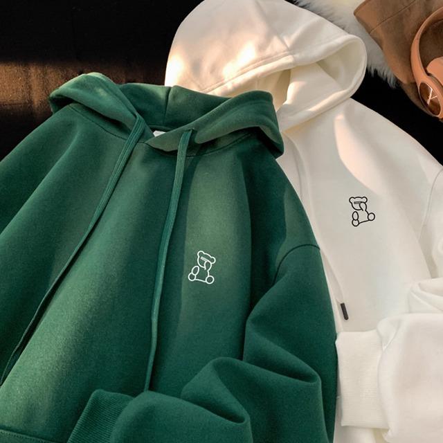 9컬러 테디베어 캐주얼 베이직 후드 티셔츠 MD1066