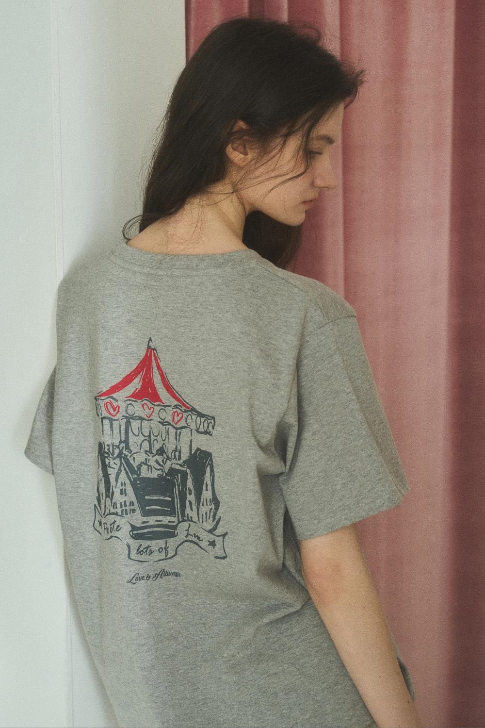 childlike printed t-shirt_m/gray