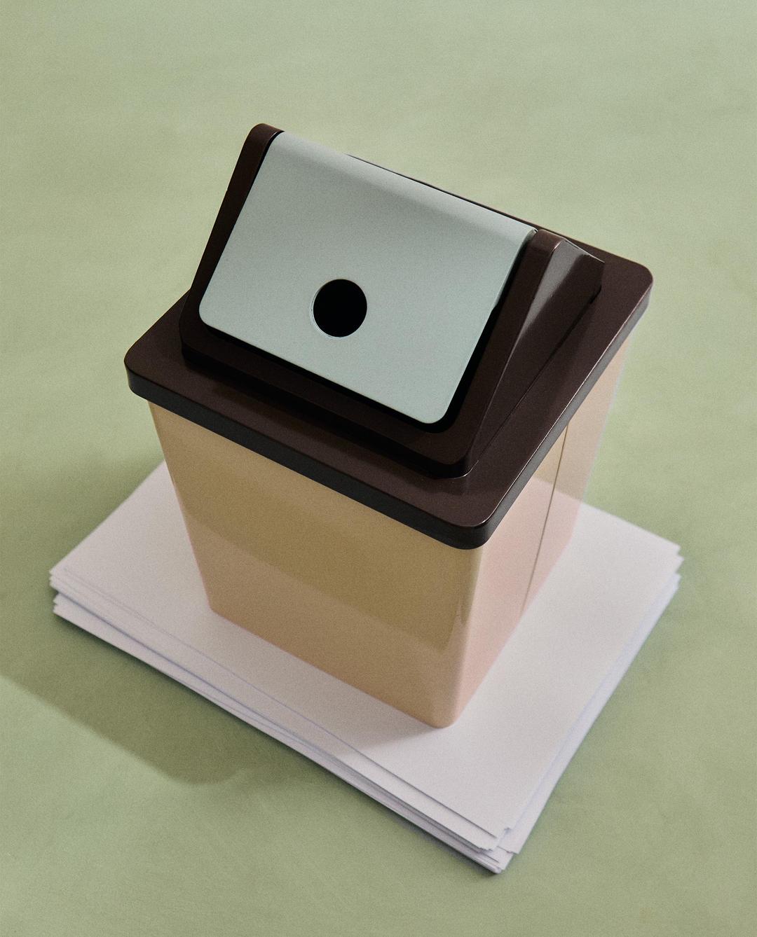 직사각형 철제 키즈 휴지통