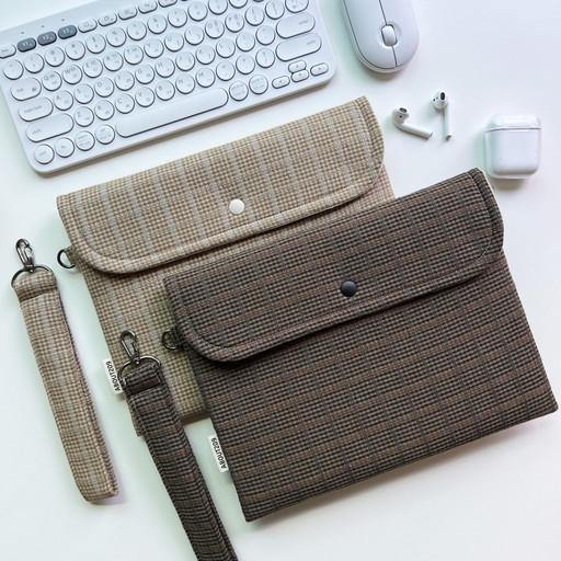 한정수량! <사이즈주문제작가능>밤밤체크파우치