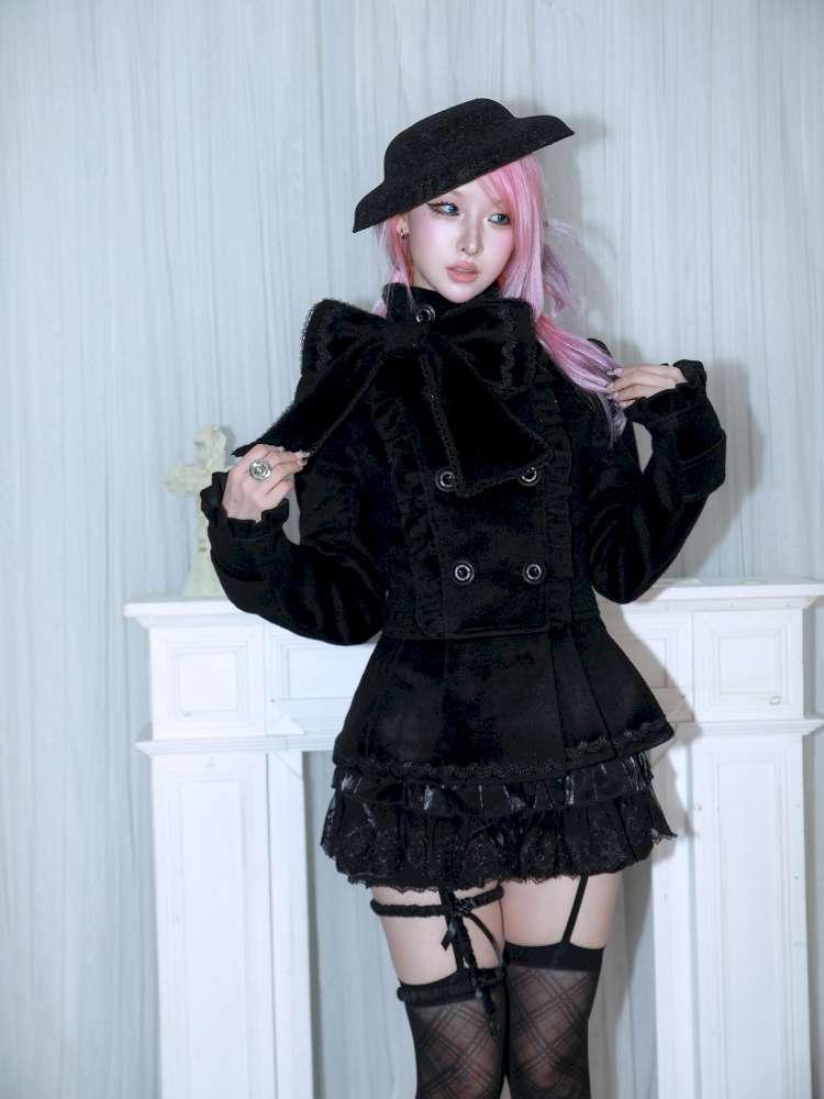 Detachable Big Bow Woolen Coat【s0000014682】