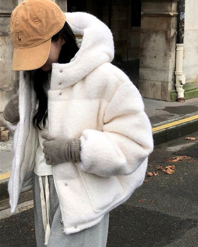 LE BUTTER 르버터 24FW 울 부클 덕 패딩