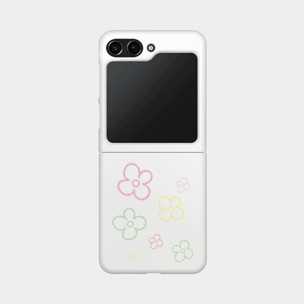 flower doodle pattern 디자인 [제트플립 하드 폰케이스]