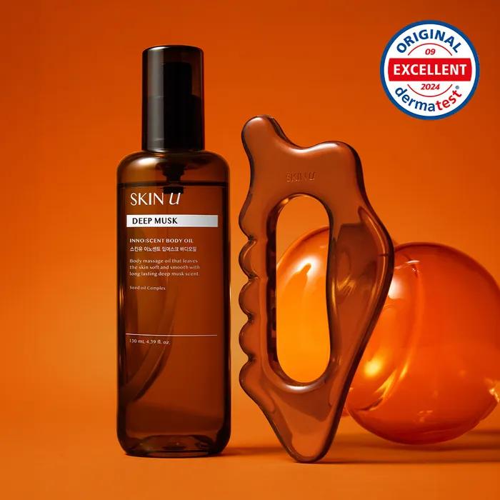 스킨유 이노센트 딥 머스크 바디오일 130ml+괄사 기획 세트