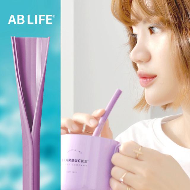 에이비라이프 세척솔이 필요없는 개방형 재사용 실리콘 빨대 재사용 빨대