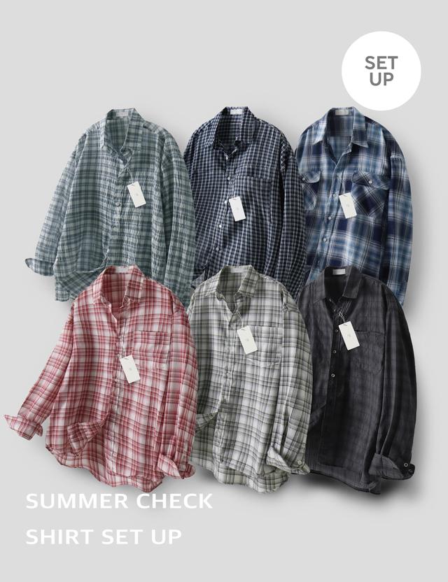 [SET] 써머 체크셔츠 세트