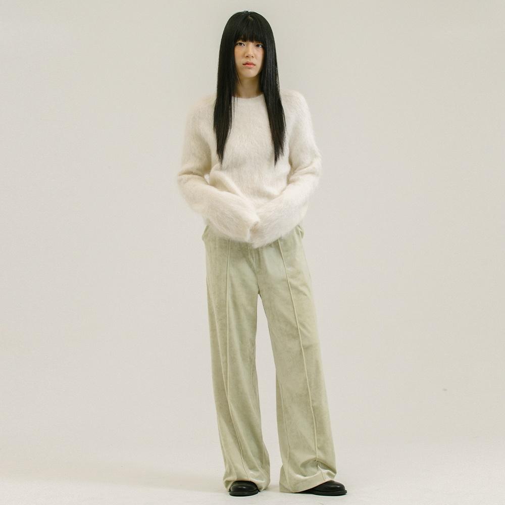 Velour Pintuck Banding Pants (2 Color)