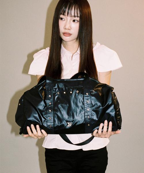 stud duffle bag (black)