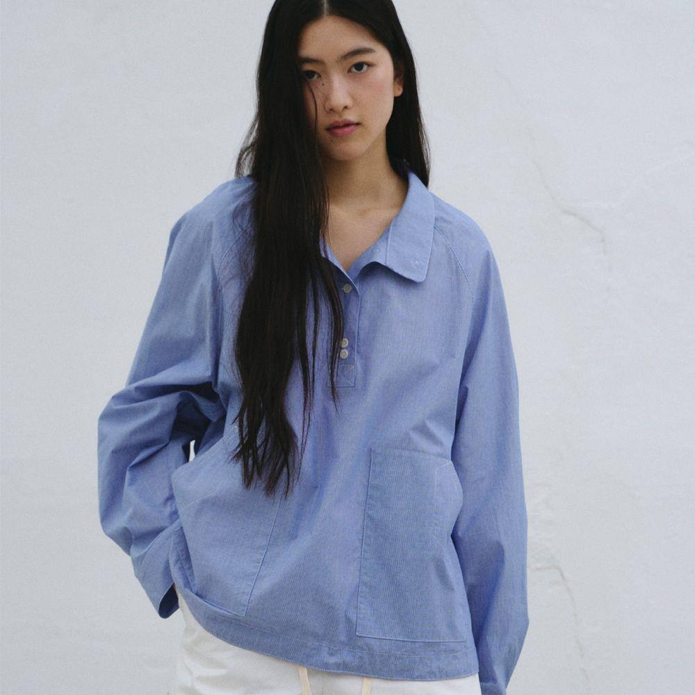 [29CM 단독] 윈드 포켓 셔츠_Blue