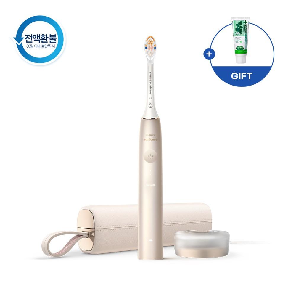 [전액환불+덴티스테 치약 증정+구매확정 5%+포토평 5백원+한달사용포토평 1천원 적립]필립스 소닉케어 9900 프레스티지 샴페인 HX9992/21