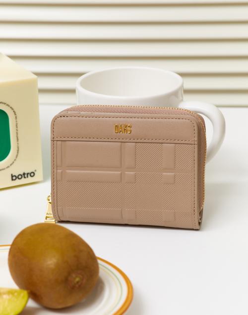 [TORRIDON] 베이지 패턴 소가죽 지퍼돌이 반지갑 DCWA4E531I2