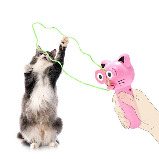 캣스트링 고양이 장난감 자동 낚싯대 캣 펫디아 움직이는 끈 털실 건전지