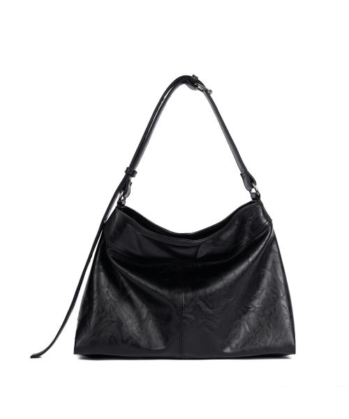 [WITH 해수] 컨투어 벨티드 백 (레더 블랙)