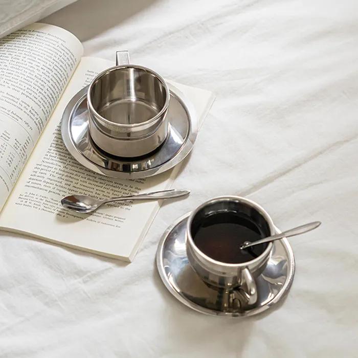 미드센추리 스텐 커피잔 세트 (2type)