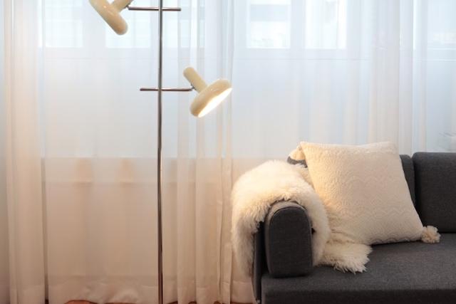 (전구증정) 어라운드 2구 장스탠드 미드센츄리 플로어램프 조명 KC인증