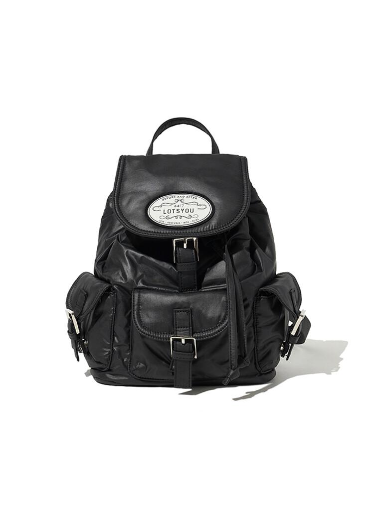 [제니 착용]lotsyou_Nostalgia chubby Backpack Black