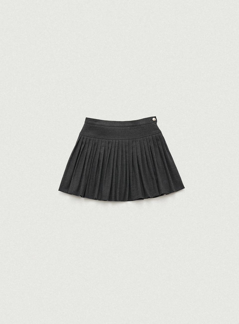 Charcoal Karelian Pleats Mini Skirt [1/10부터 순차 배송]