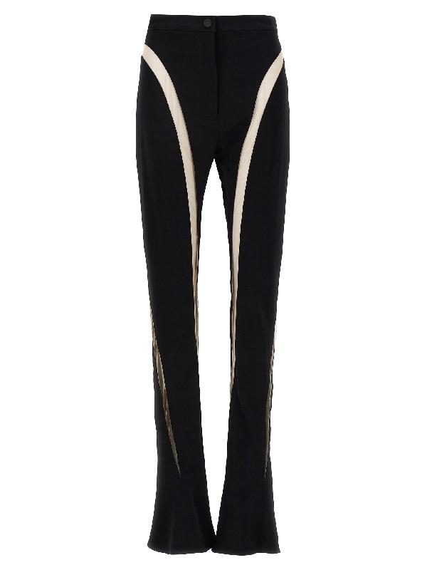 메쉬 인서트 플레어 레깅스