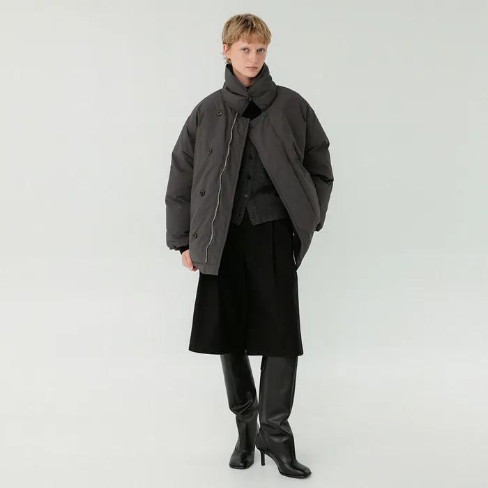 [2차 리오더] Half Down Jacket_Charcoal