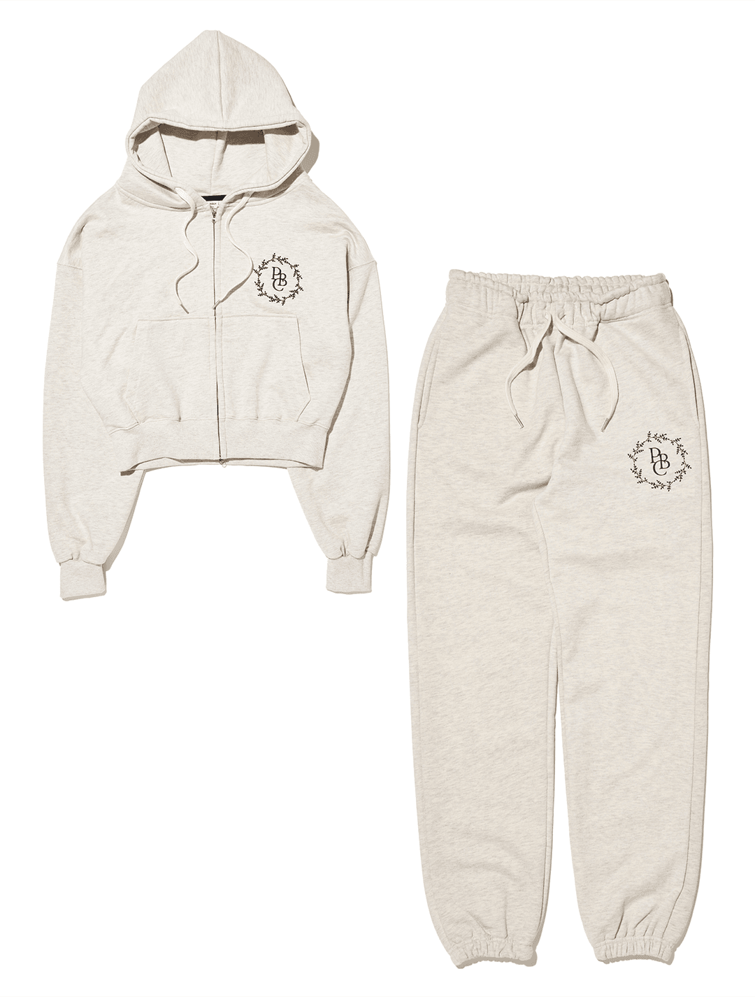 [SET] 에버그린 후드집업 셋업-오트밀