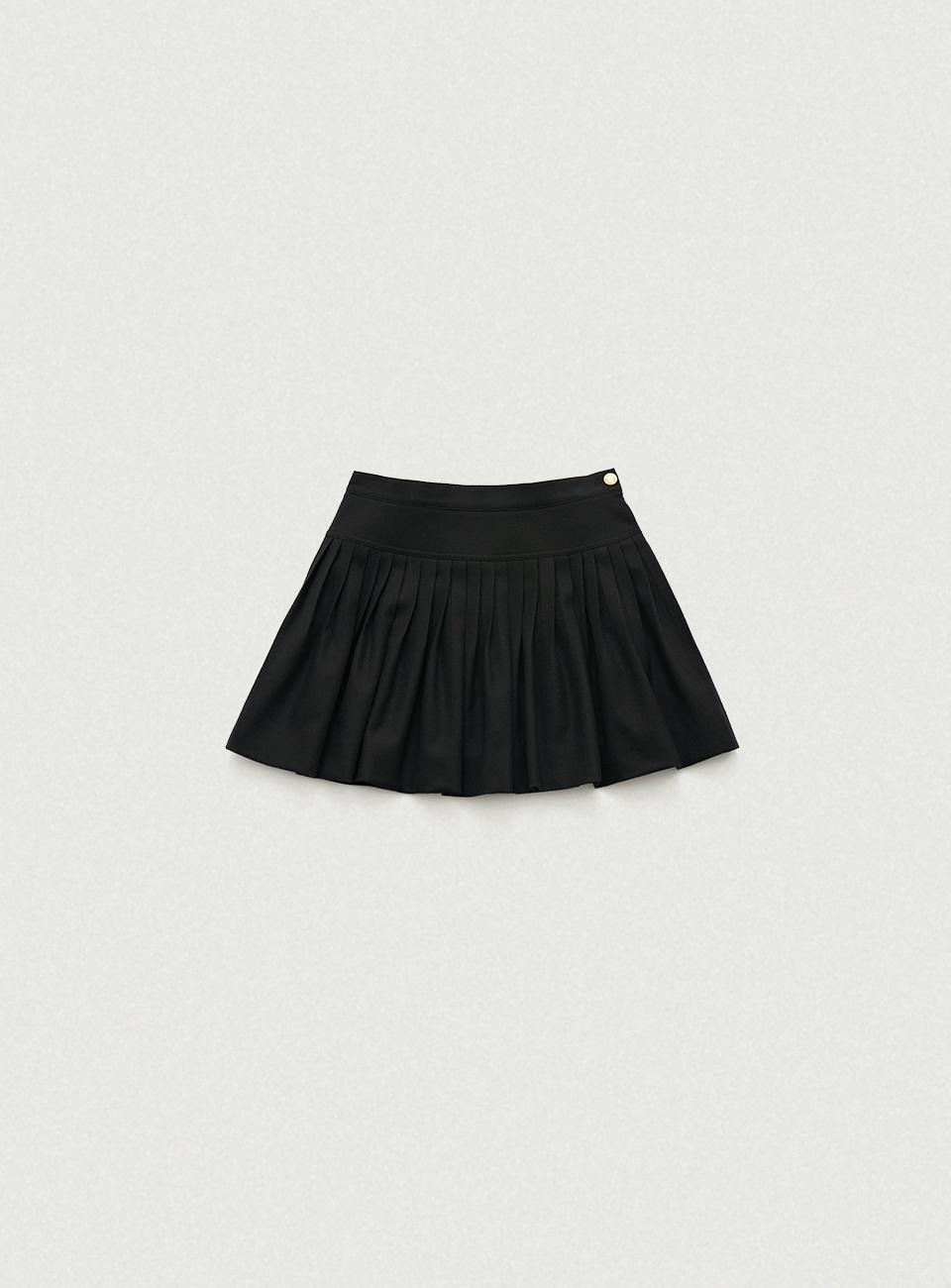Karelian Pleats Mini Skirt_Black