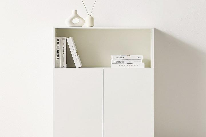 커스트 다용도 슬림 틈새 높은 선반 거실 수납장 3단 800