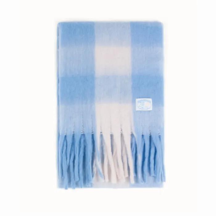 페어리 코튼 체크 머플러 [COZY BLUE] [M003CB]
