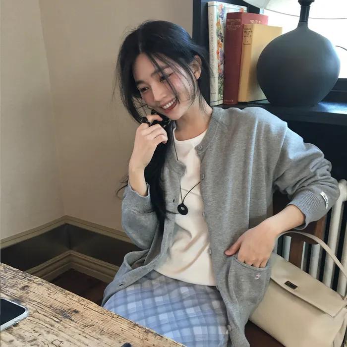 [여울 PICK] WOMAN 코튼 루즈핏 포켓 가디건 [LIGHT GREY] / GF1LKC515