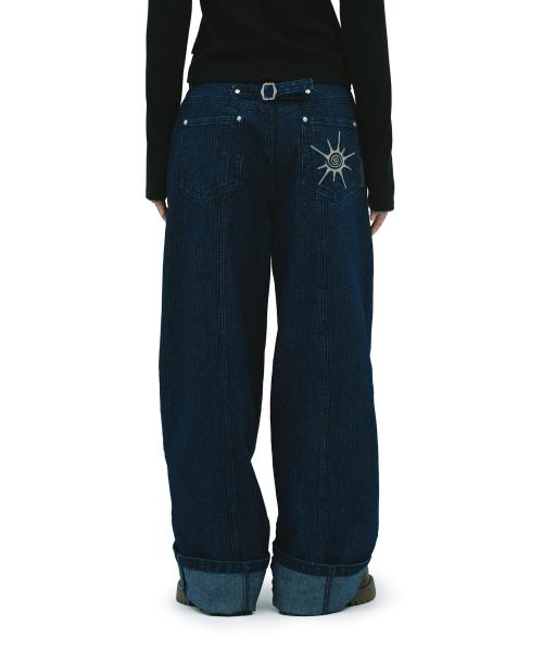 TEXTURE DENIM PANTS [INDIGO]
