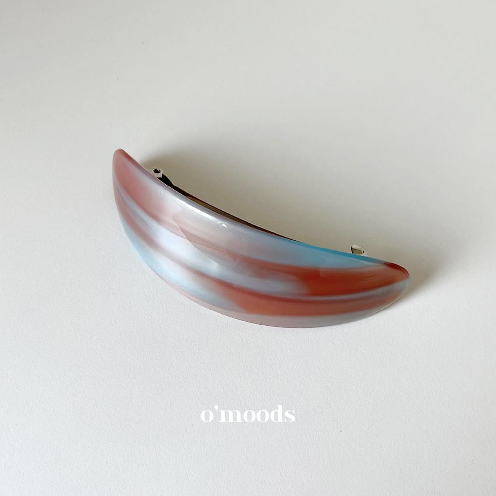 캔디 오발 커브 프랑스 고급 자동핀 라운드 헤어 셀룰로오스 마블 헤어핀 로우테일 포니테일