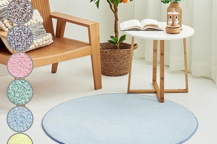 데일리 단모 사계절 원형 러그 카페트 4size 7color