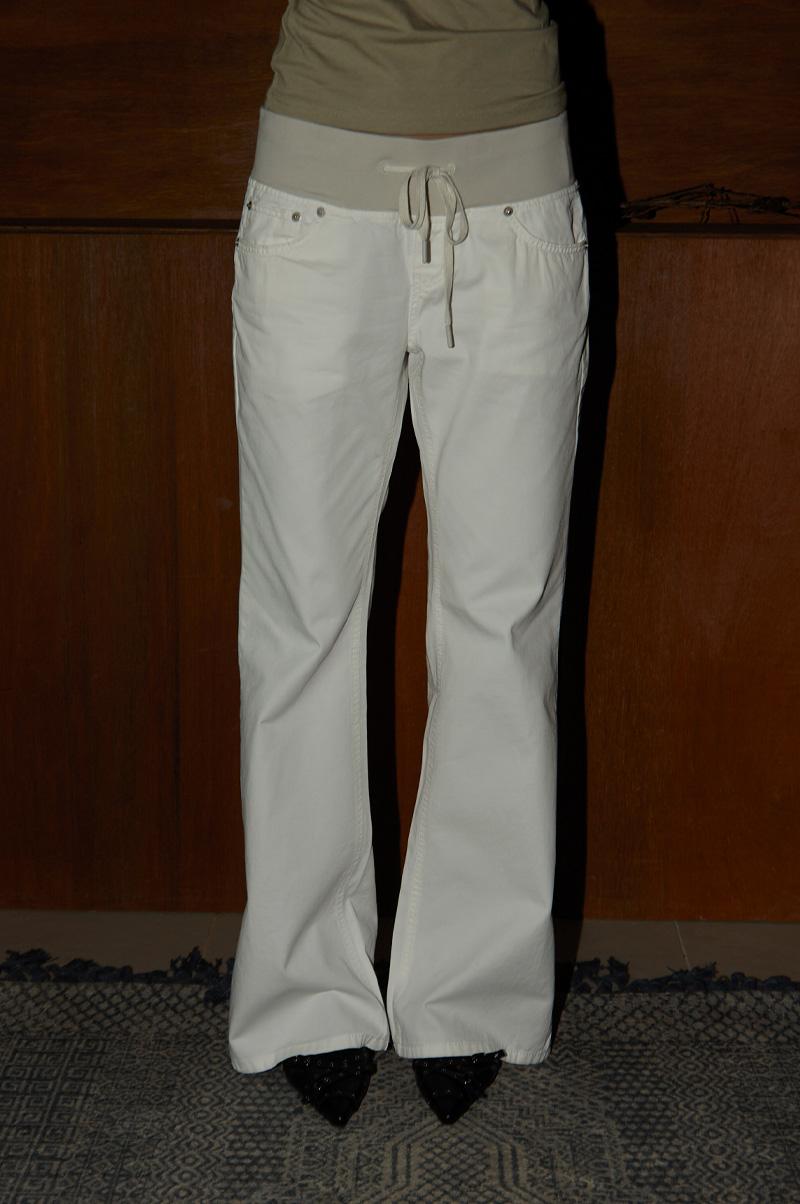 JACOB WAIST FLARED COTTON PANTS