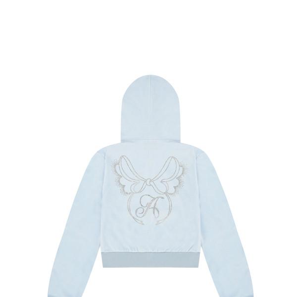 angel baby beloah zip up blue