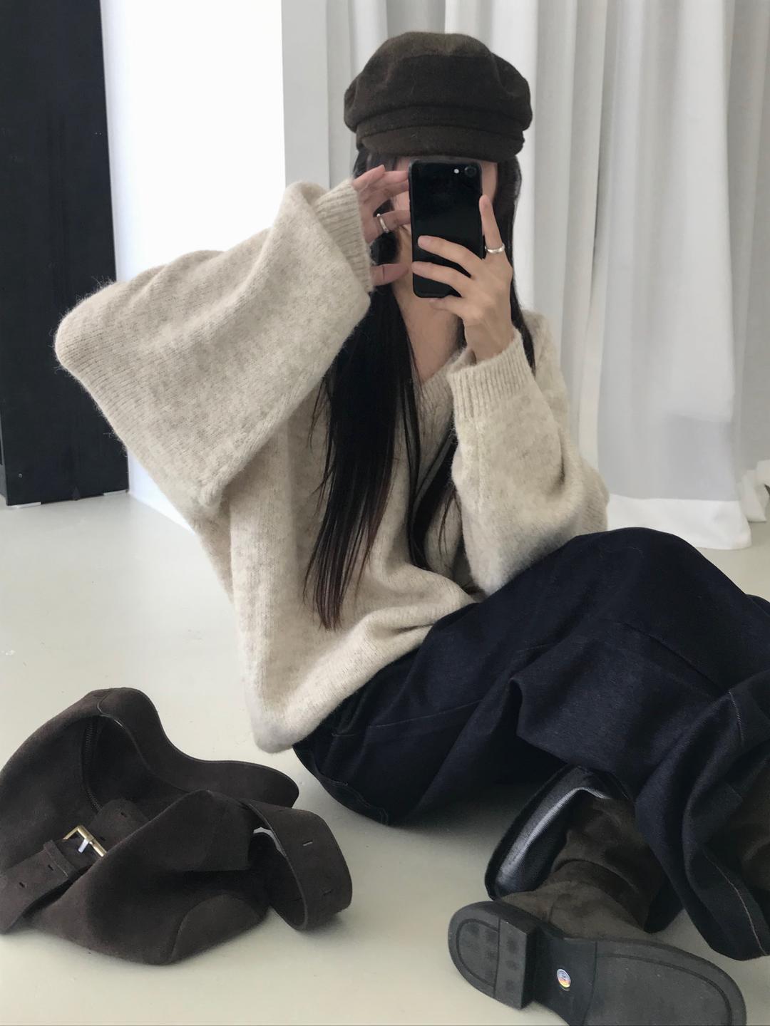 pompom v knit (3colors)