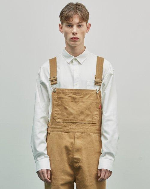 코튼 오버롤 멜빵 팬츠 [베이지]