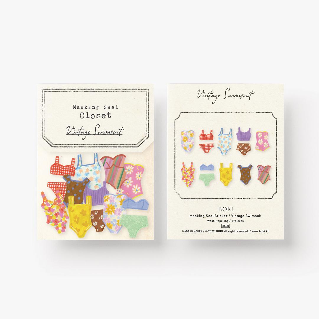 [Vintage Swimsuit] Closet Masking Seal Sticker