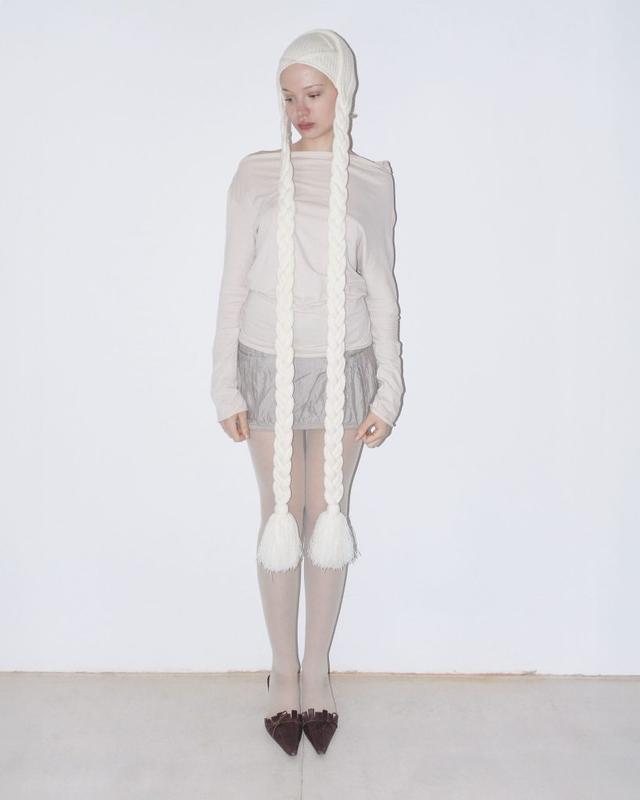 WOOL BREADED BEANIE - Anemonia