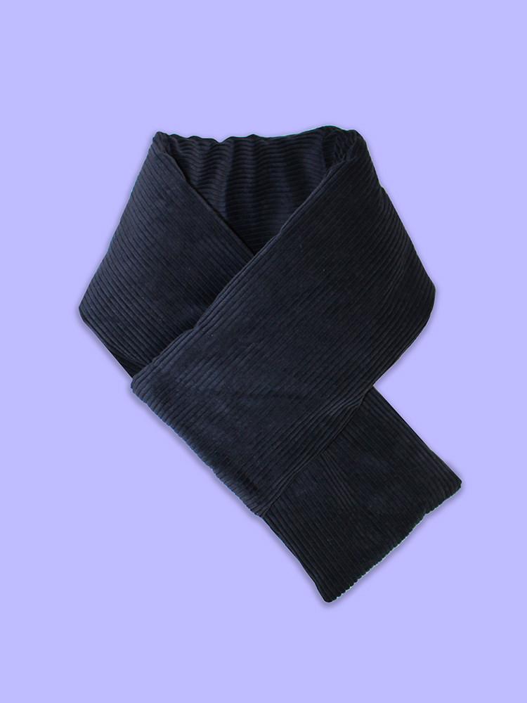 에이바이에이 코듀로이 패딩 단추 쁘띠 목도리 네이비