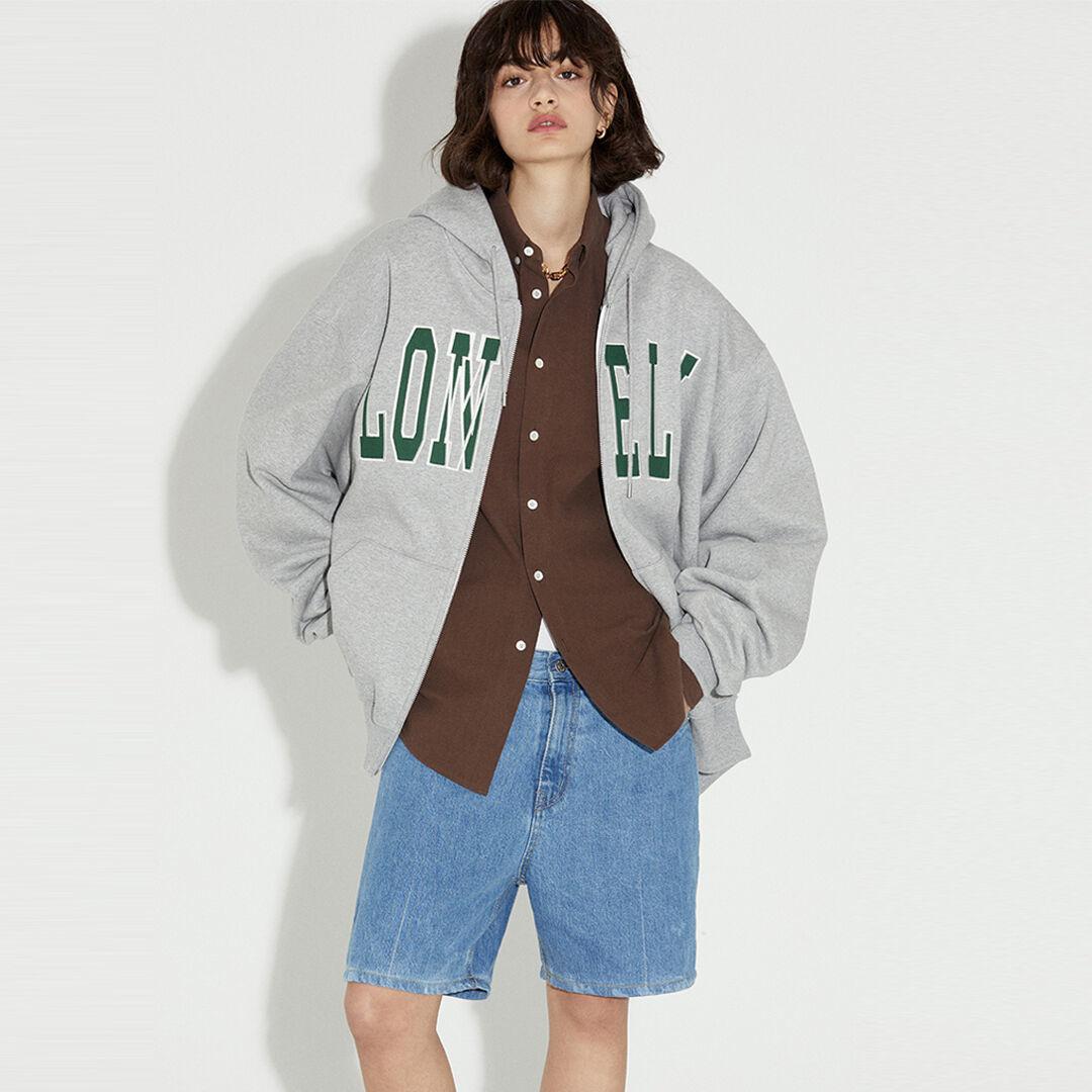 LONELY/LOVELY FLUFF HOODIE ZIP-UP GRAY