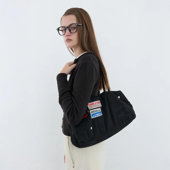 [6차 리오더] Patch Shopper Bag UNISEX Black