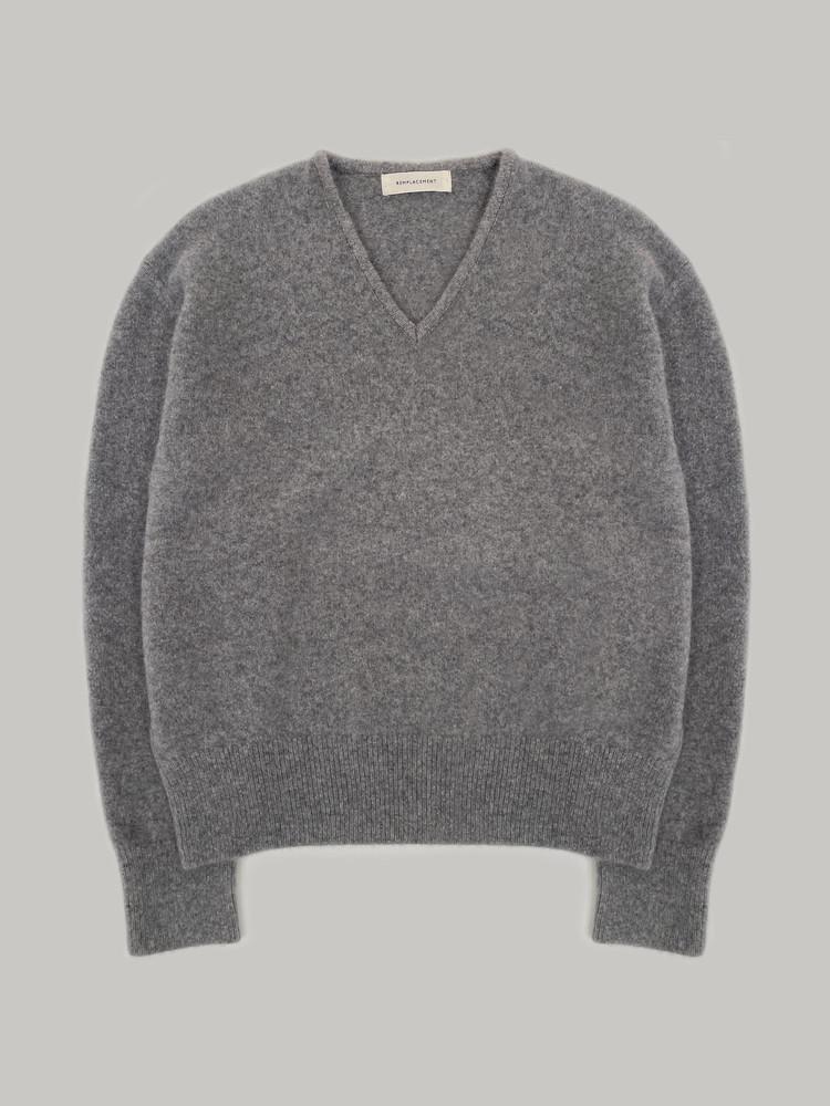 [ 2ND RESTOCK ] GEELONG WOOL V-NECK KNIT - MELANGE GREY