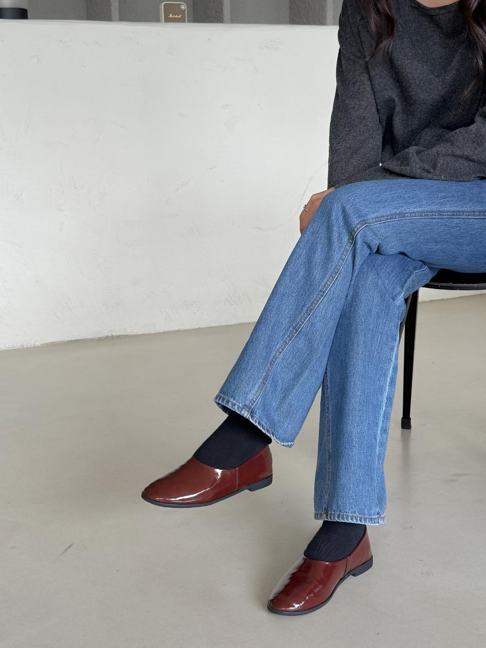 프롬릴리 [말랑🍁로퍼] 셀리 애나멜 라운드 편한 베이직 로우굽 로퍼 단화 플랫 (1.5cm)