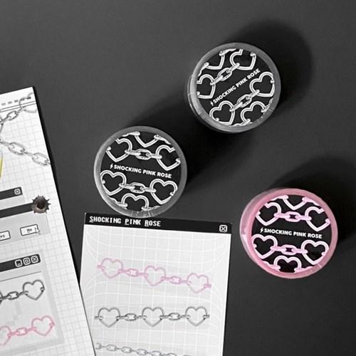 하트체인 투명 마스킹테이프