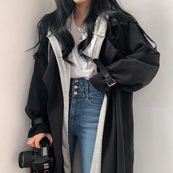 크림치즈마켓 [베이지컬러 24시간 내에 출고] 찰랑 트렌치코트,자켓  / 모델소장