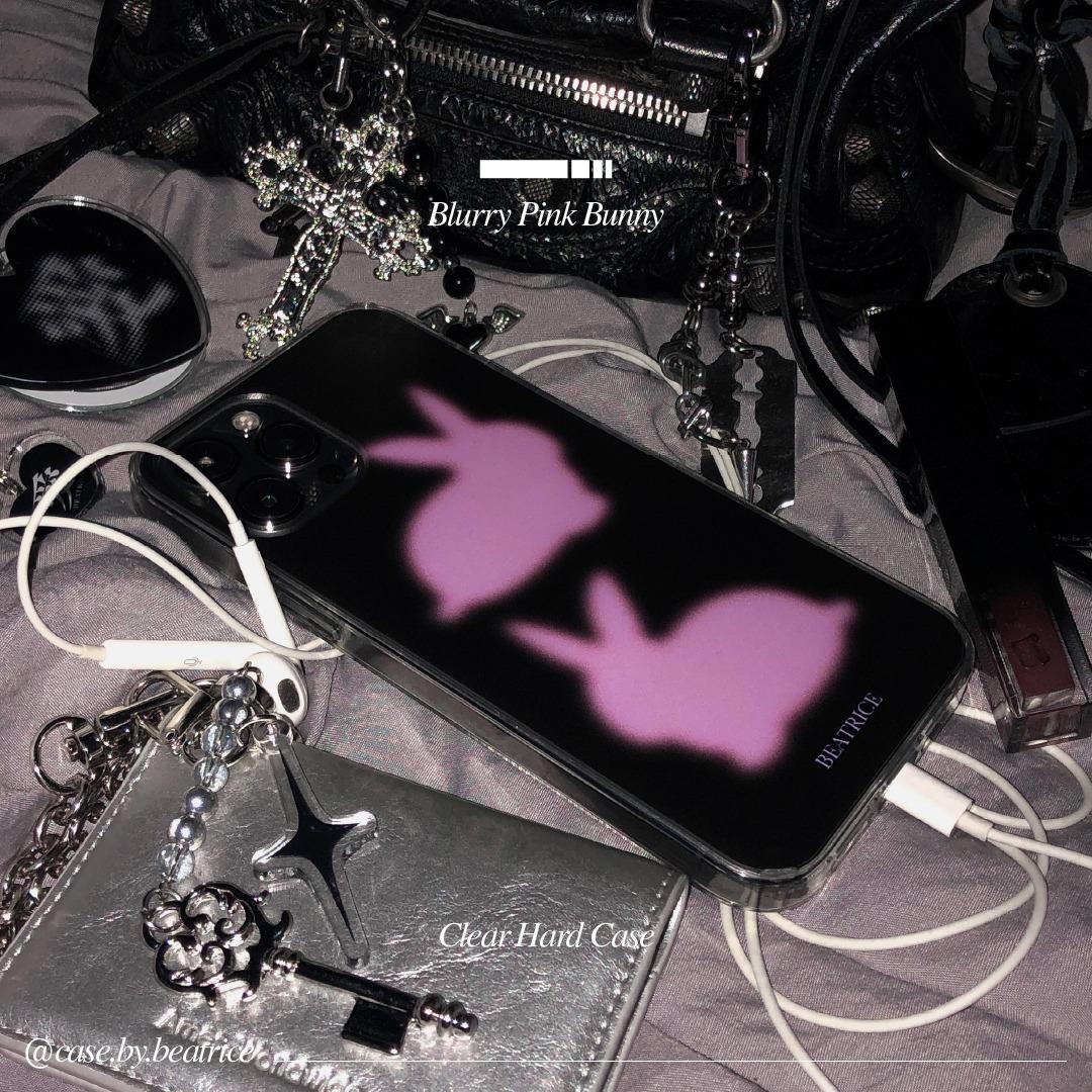 Blurry Pink Bunny - Clear Hard Case