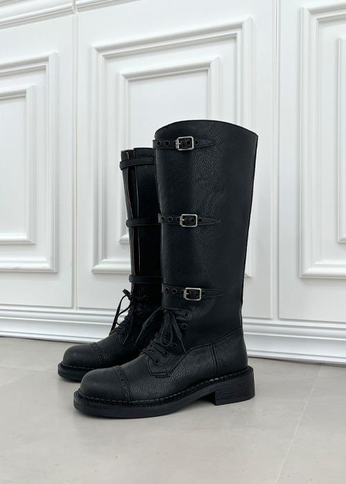 [FW🍂]  메이터 버클 롱 부츠 (1 color)