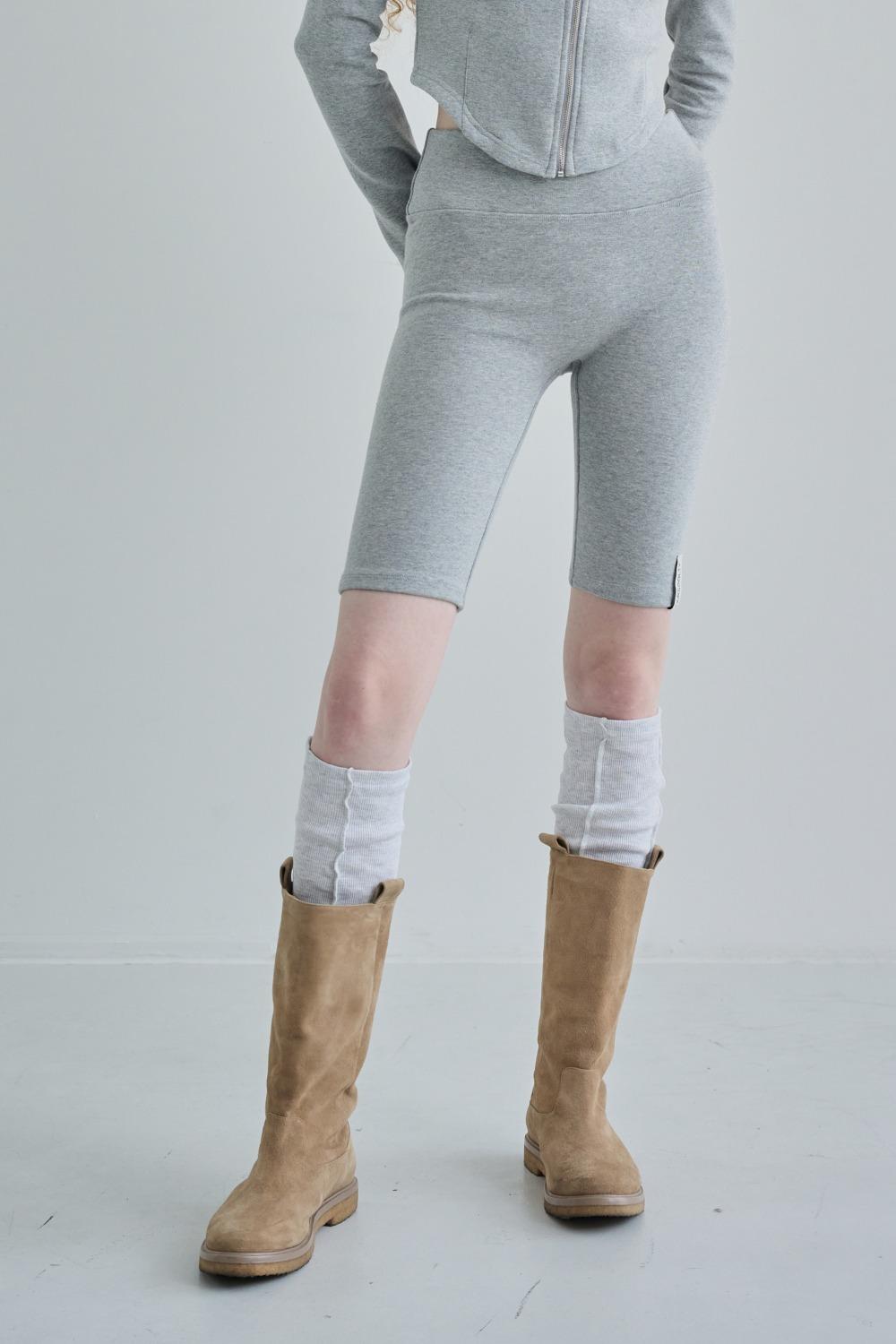 Comfortable Half Leggings / Melangegray