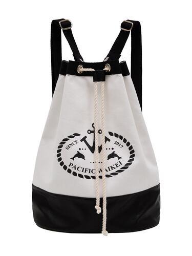 마린 멀티 버킷백 화이트