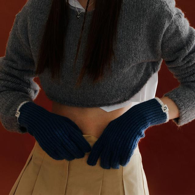 Finger Hole Touch Gloves (2Colors)